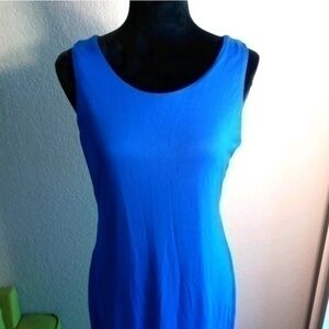 *Really Cute Blue Crisscross Back Midi Dress size Large